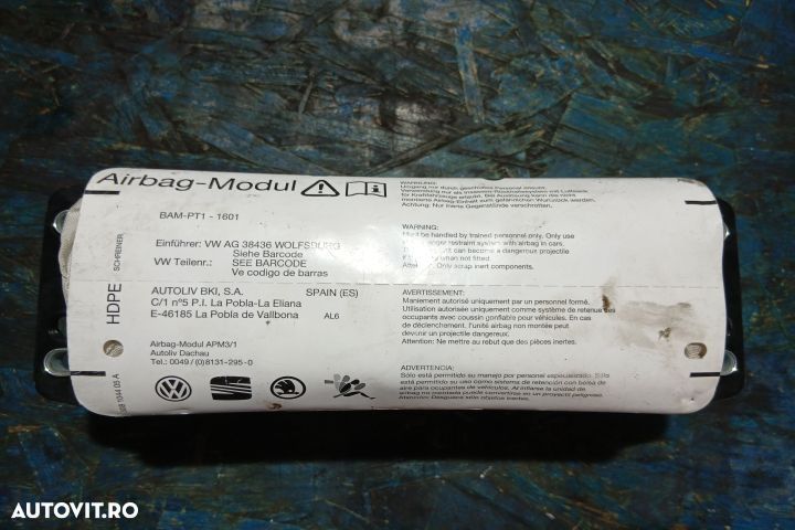 Airbag pasager 1J0880204K 1J0880204K Volkswagen VW Golf 4 [1997 - 200 - 1