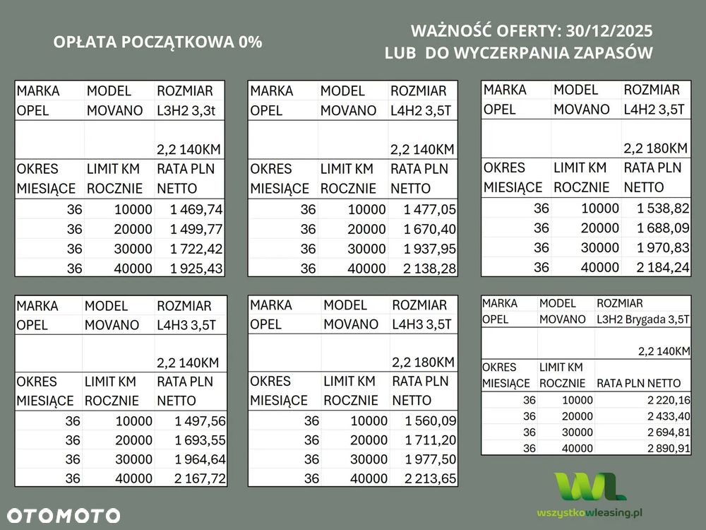 Opel MOVANO FURGON L3H2 140KM - 17
