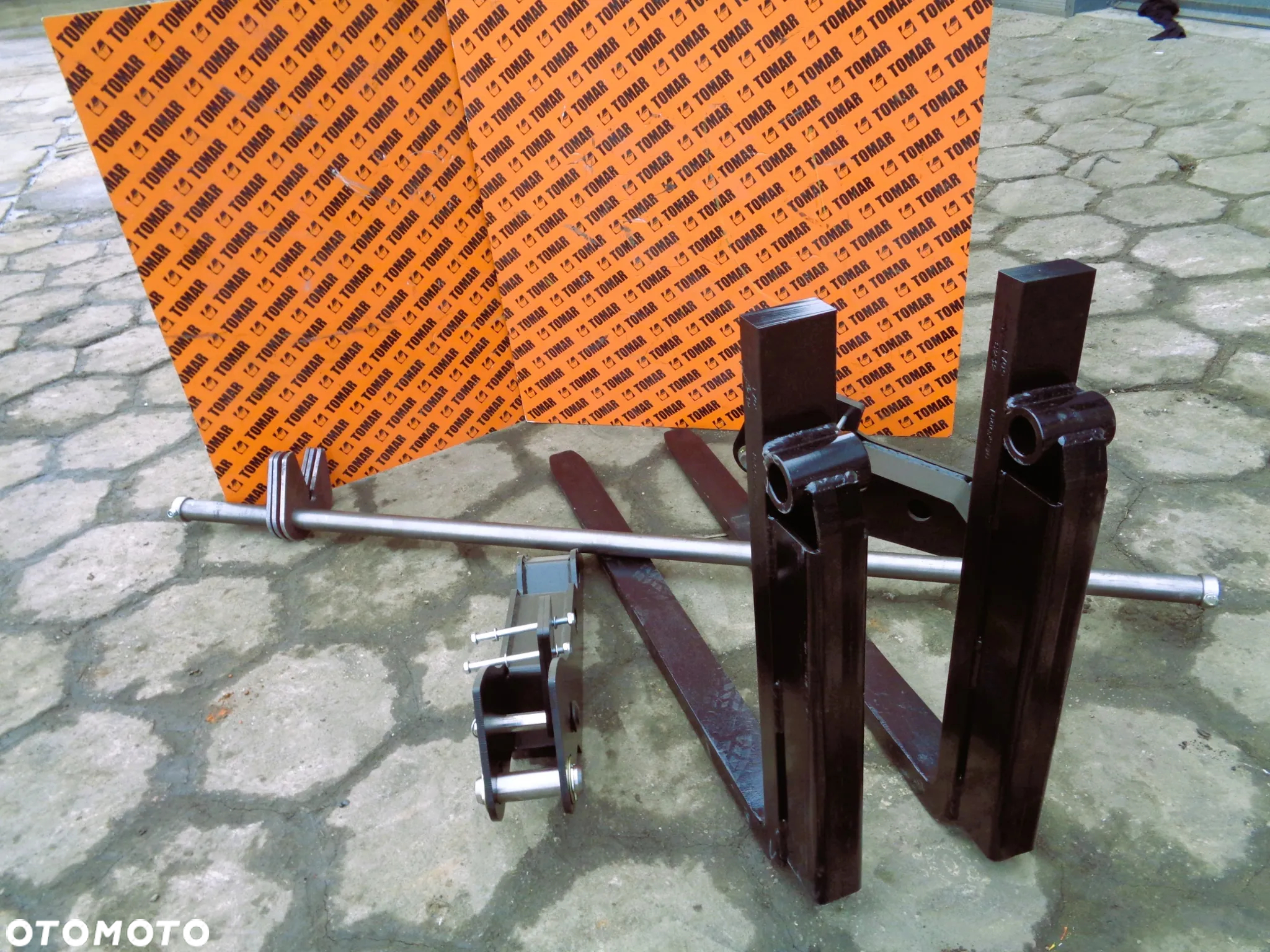 Widły JCB 3cx 4cx - Komplet z mocowaniami + Wałek - 5