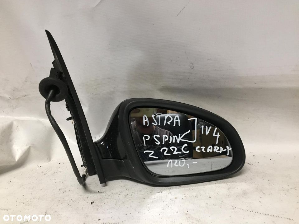 # LUSTERKO PRAWE 5 PIN OPEL ASTRA J Z22C CZARNY - 1