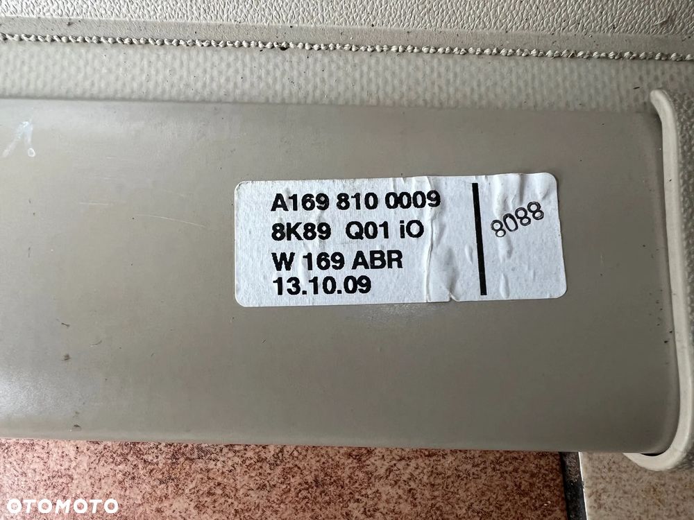 ROLETA BAGAŻNIKA MERCEDES A KLASA W169 BEŻOWA A1698100009 - 5
