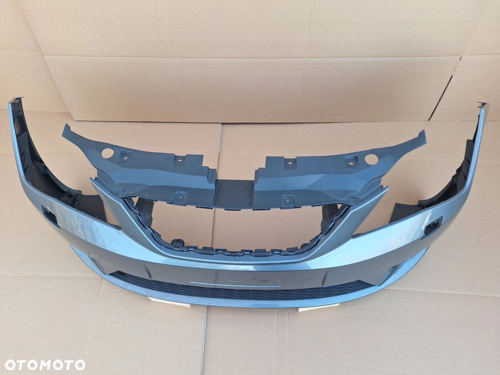 SEAT IBIZA 4 IV LIFT 12-17 6J0 B.ŁADNY SZARY MET. ZDERZAK PRZÓD PRZEDNI+PŁYTA DOLNA HOKEJ+ABSORBER 6J0807231D WYSYŁKA 24 - 6