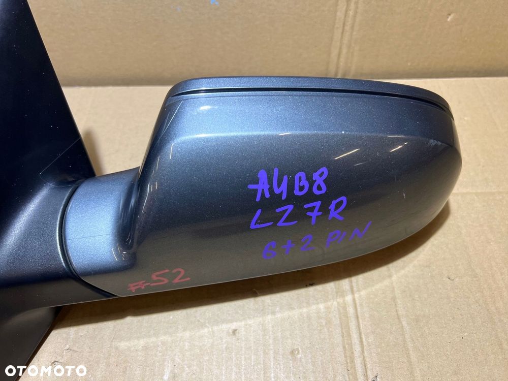 audi a4 b8 lusterko zewnętrzne lewe 6 + 2 pin lx7r - 3
