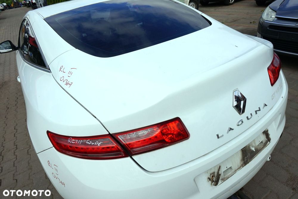 KLAPA BAGAŻNIKA TYLNA LAGUNA III PH1 COUPE OV369  BIAŁY RENAULT 2007-2012 - 2
