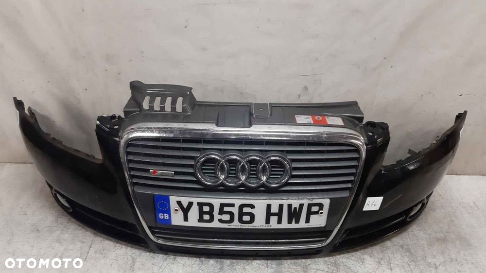 $ ZDERZAK PRZÓD PRZEDNI DO AUDI A4 B7 S-LINE  HALOGENY LX9B CZARNY - 5