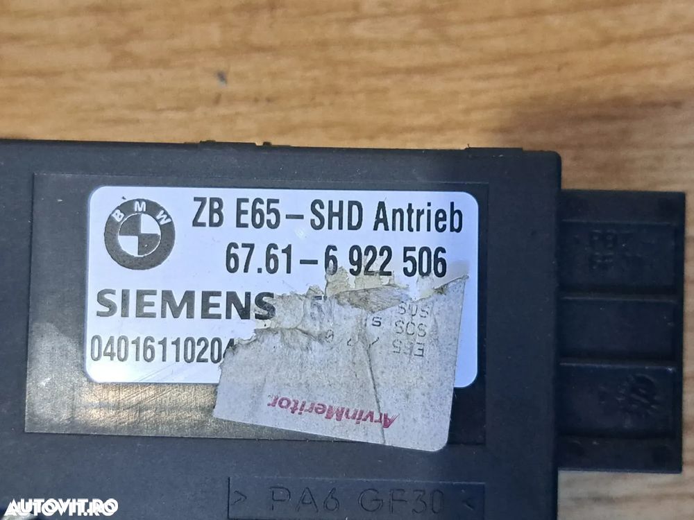 Motoras actuator actionare trapa mecanism deschidere trapa Original BMW E65 E66 - 2