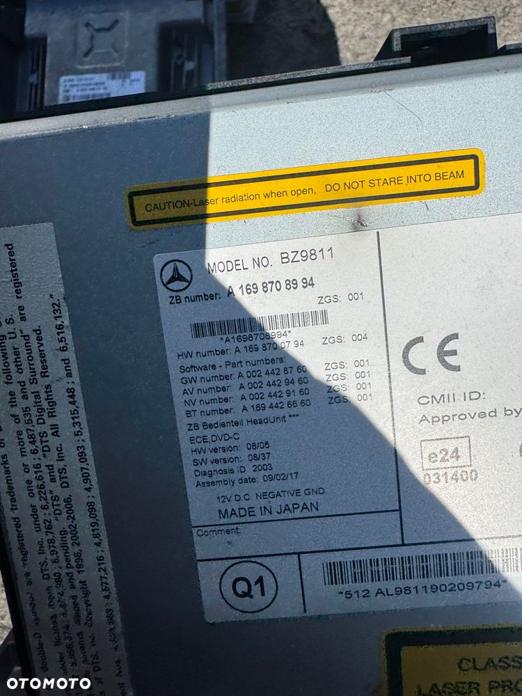 Mercedes a klasa w169 lift Czarna   Konsola z pasami  poduszkami -600komplet  Stacyjka 1695452108 -250  Kierownica ładna 300zl  Licznik a1694401611 -200zl  Lewarek zmiany biegów a1693701009 -150  Panel klimatyzacji panel sterowania nawiewu nawiewem a1698301985 -100   Manetka taśma zwijak przełącznik zespolony air bag  a1694641218  A1695408045 -500  Pompa abs a0064816312 -300zl   Radio duże lift a1698708994 -700zl  Mechanizm wycieraczek wycieraczki 405.127 -200zl  Kolumna kierownicza wspomaganie elektryczne a1694604016 -100zl  Pedal hamulca automat a1692901001 -100zl  Lampa tył tylnia prawa lift -100zl   Lusterko prawe lewe 7 pin 7 pinowe -500zl   modul pdc a1695400362 -100zl  Moduł wzmacniacz anteny a1698200475 -50zl   Komputer silnika 1.5 benzyna a2661530391 a0024463140 -300zl   Serwo a169430 -100zl   Czujnik moduł esp a0045429118 -100zl - 17