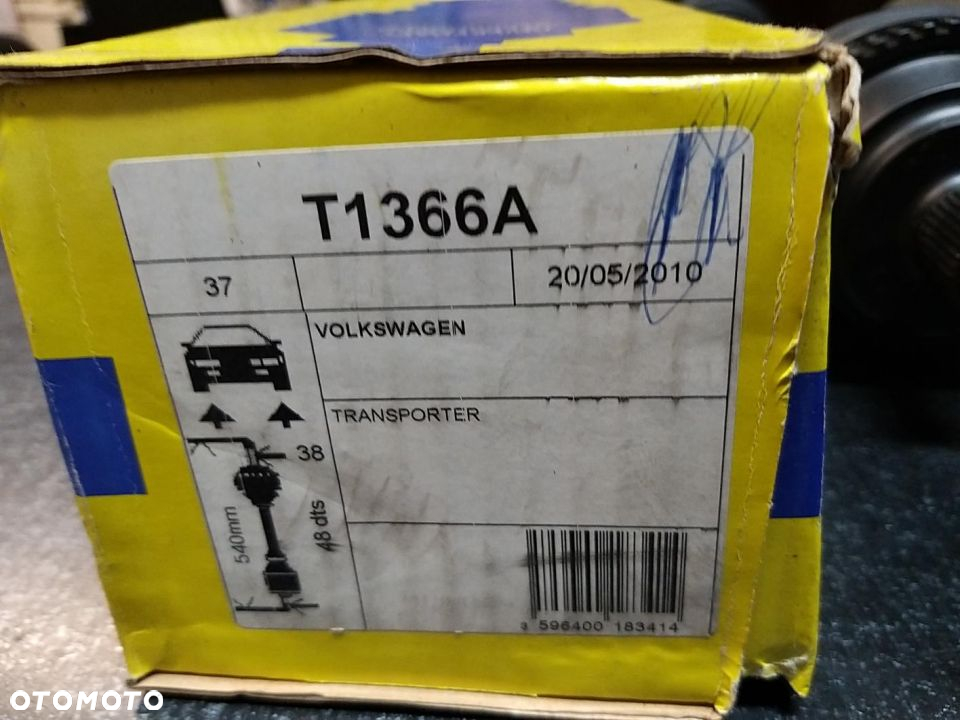 Półoś napędowa przód Prawa 536mm dla pojazdów z ABS  VW TRANSPORTER IV 1.9D-2.8 07.90-06.03 - 3