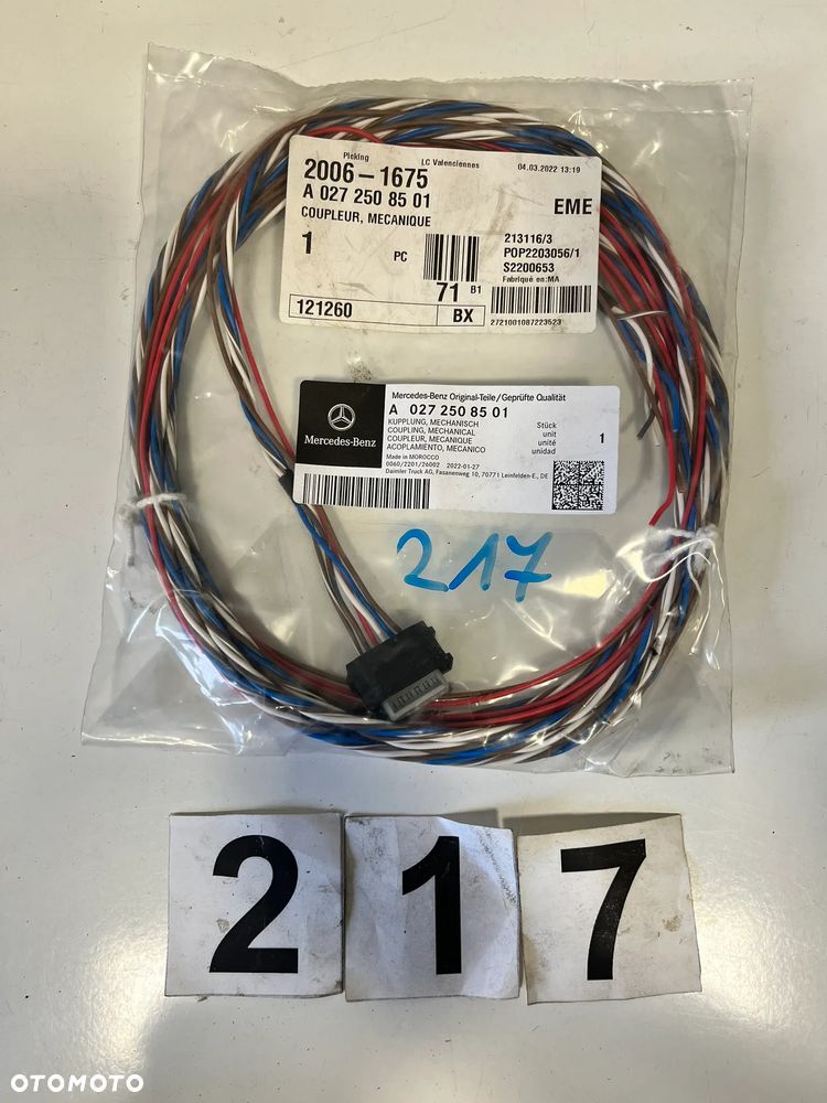 Wiązka czujnika radaru odległości i martwego pola Mercedes Actros 0272508501 - 1