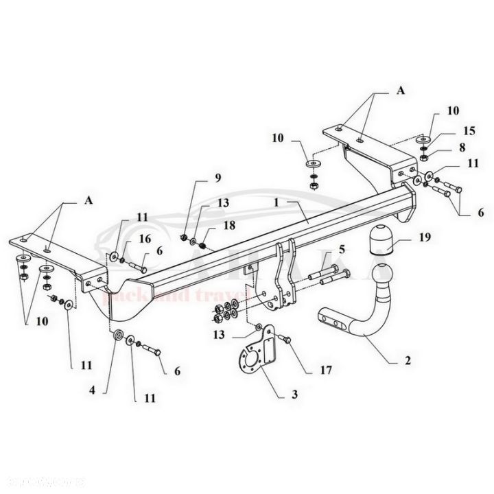 Hak Holowniczy Odkręcany Do Citroen C4 Hatchback 2004-2010 - 3