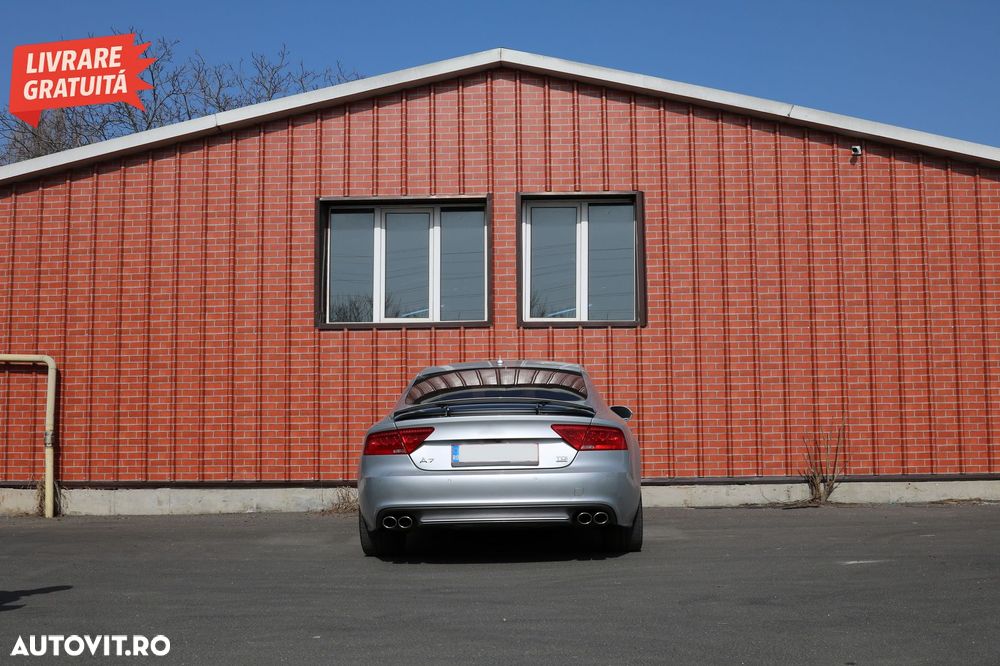 Difuzor Bara Spate si Ornamente Evacuare Audi A7 4G (2010-2014) S7 Facelift Design- livrare gratuita - 14