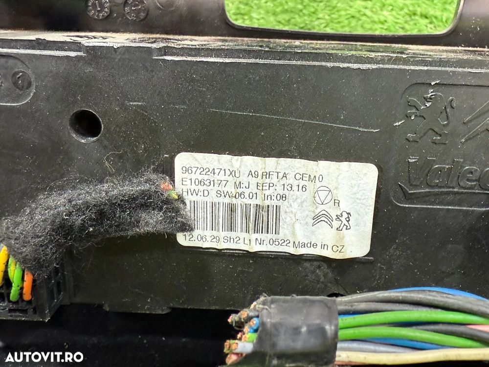 PANOU CENTRAL COMANDA CLIMA PEUGEOT 208 1.6 DIESEL 2012 COD OEM 96722471TX 96722471EY 96722471XU 2012-2019 - 7