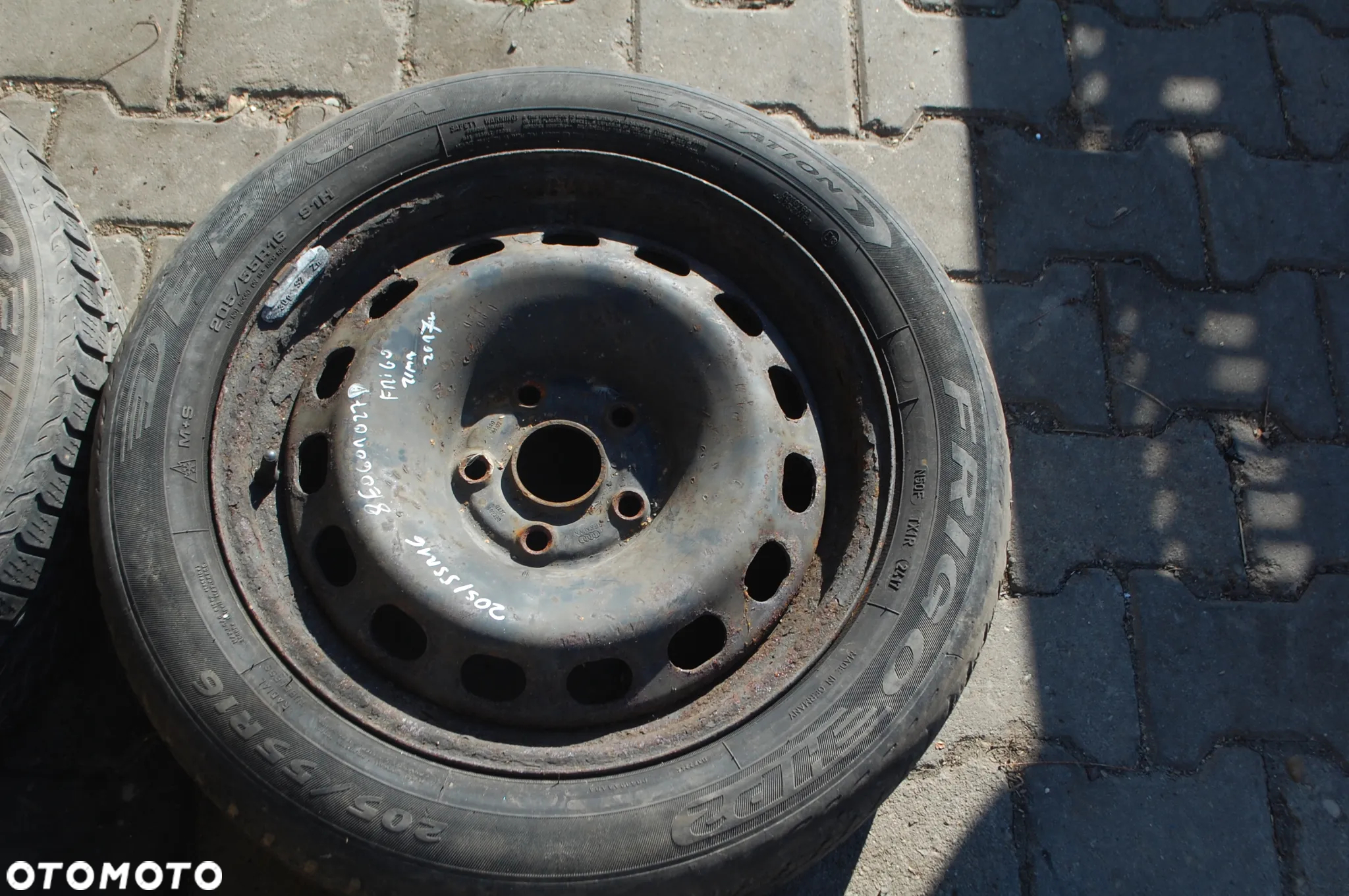 FELGI STALOWE + OPONY ZIMOWE 8E0601027D AUDI A4 5X112 ET42 6.5J 205/55R16 OPONY ZIMOWE FRIGO - 5
