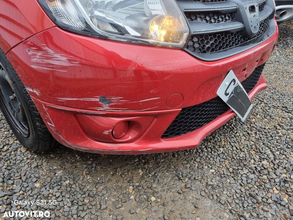 Bara fata Dacia Sandero 2 2012 - 2016 Rouge de Feu TEB76 (1403) model fara spalatoare far - 3
