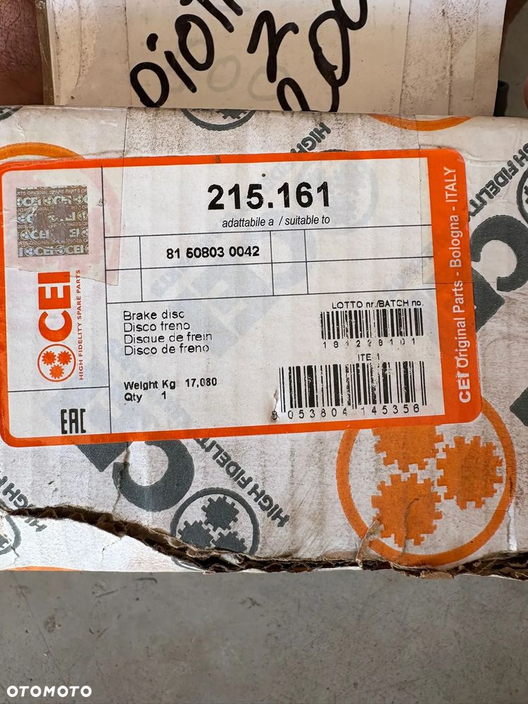 Tarcze hamulcowe NOWE (para) – MAN TGL-250, Nr 215.161 (OEM 81508030042) - 2