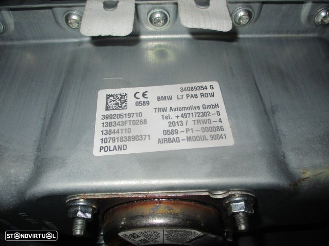 Kit Airbags 679133209  34526868253  065020578  725938803  34089354G BMW F31 2014 320D 163CV 5P CINZA PRETO - 12