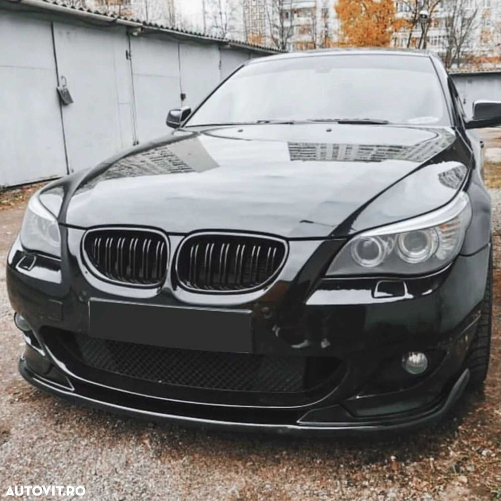 Lip Prelungire Bara Fata M BMW E60 E61 2005-2010 Extensie Negru Lucios - 7