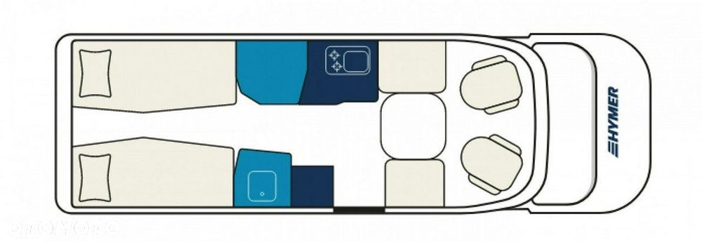 Hymer-Eriba Tramp S 685 - półintegra w układzie face to face - 3
