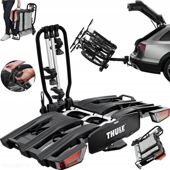 Bagażnik rowerowy na hak Thule EasyFold XT3 Silver - 1