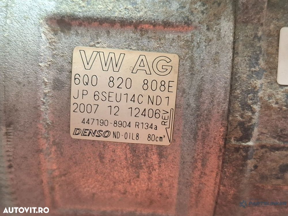 Compresor  AC SKODA FABIA II 542 2006 - 2014 1.2 1.2 BBM, CHFA 6Q0820808E - 4
