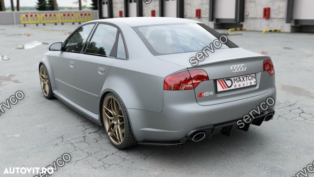 Difuzor bara spate Audi A4 RS4 B7 Sedan 2006-2008 v12 Maxton Design - 3