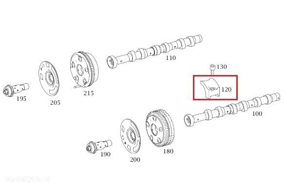 MERCEDES M152 M157 M272 M273 M276 M278 Wspornik walka rozrzadu OE - 2