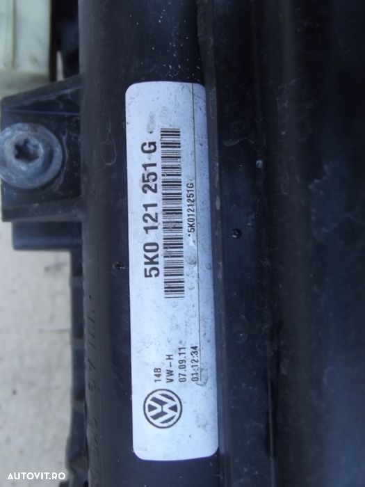 Radiator VW Golf 6 motor 1.4tsi radiatoare apa clima ventilatoare - 1