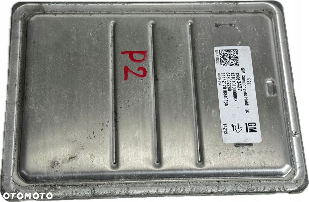 P2 CADILLAC ESCALADE IV 2014 - ECU E92 STEROWNIK SILNIKA KOMPUTER 12663437 - 4