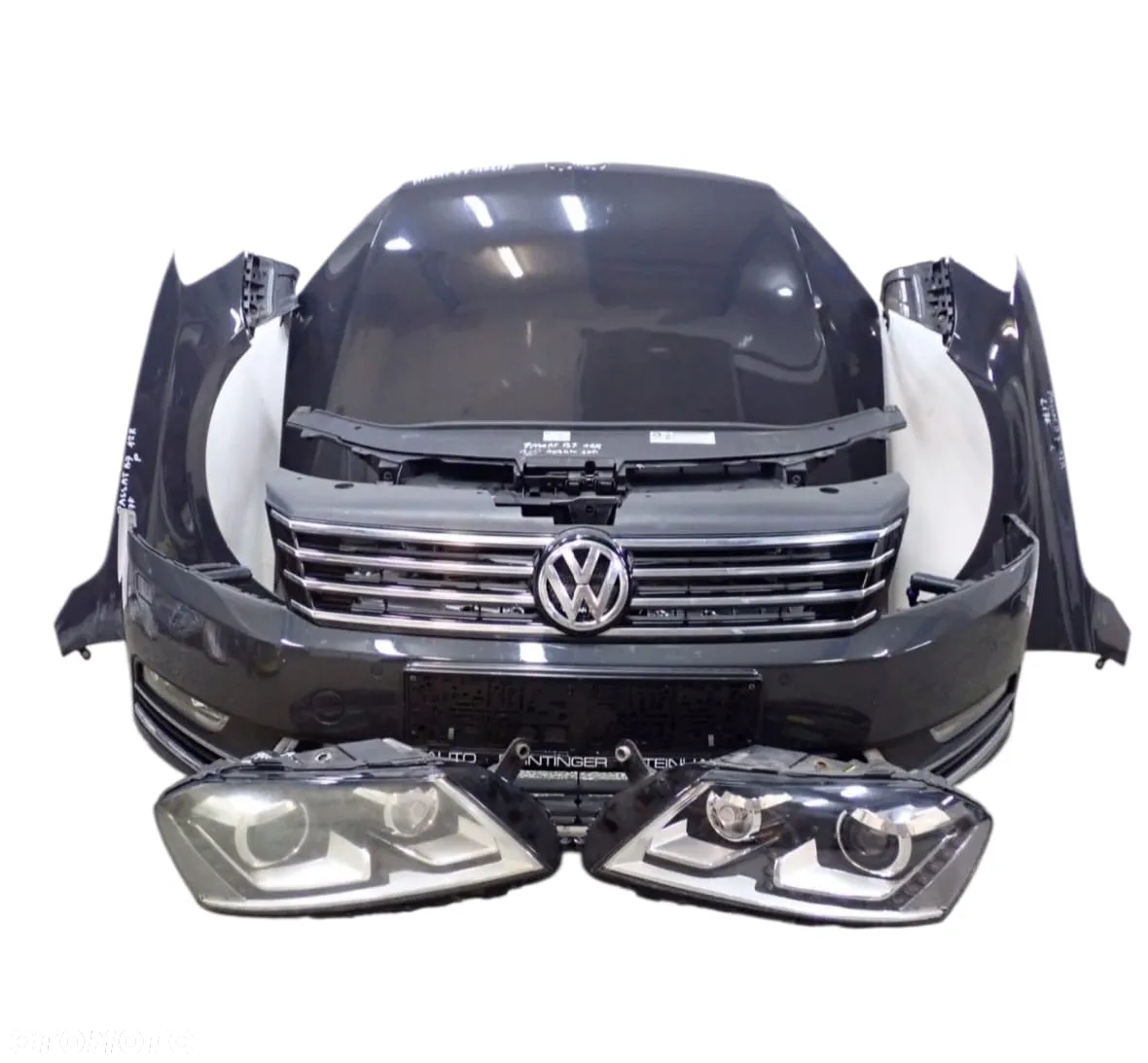 VW PASSAT B7 ZDERZAK PRZÓD POD CZUJNIKI PARKOWANIA / SPRYSKIWACZE W KOLOR: LB8R - 2