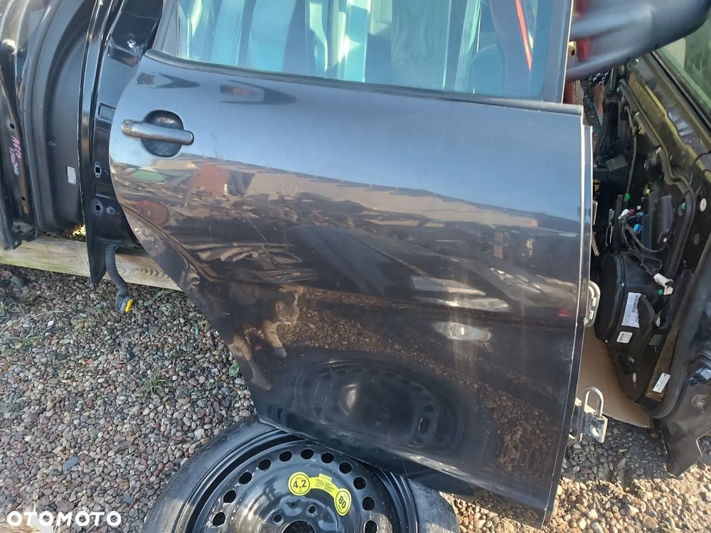 SEAT ALTEA 2005R DRZWI TYŁ TYLNE PRAWE CZARNE KOMPLETNE - 2