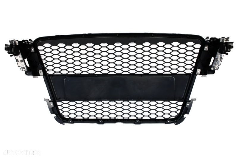 Grila Centrala compatibil cu Audi A5 8T (2007-2011) RS Design Negru Lu - 3