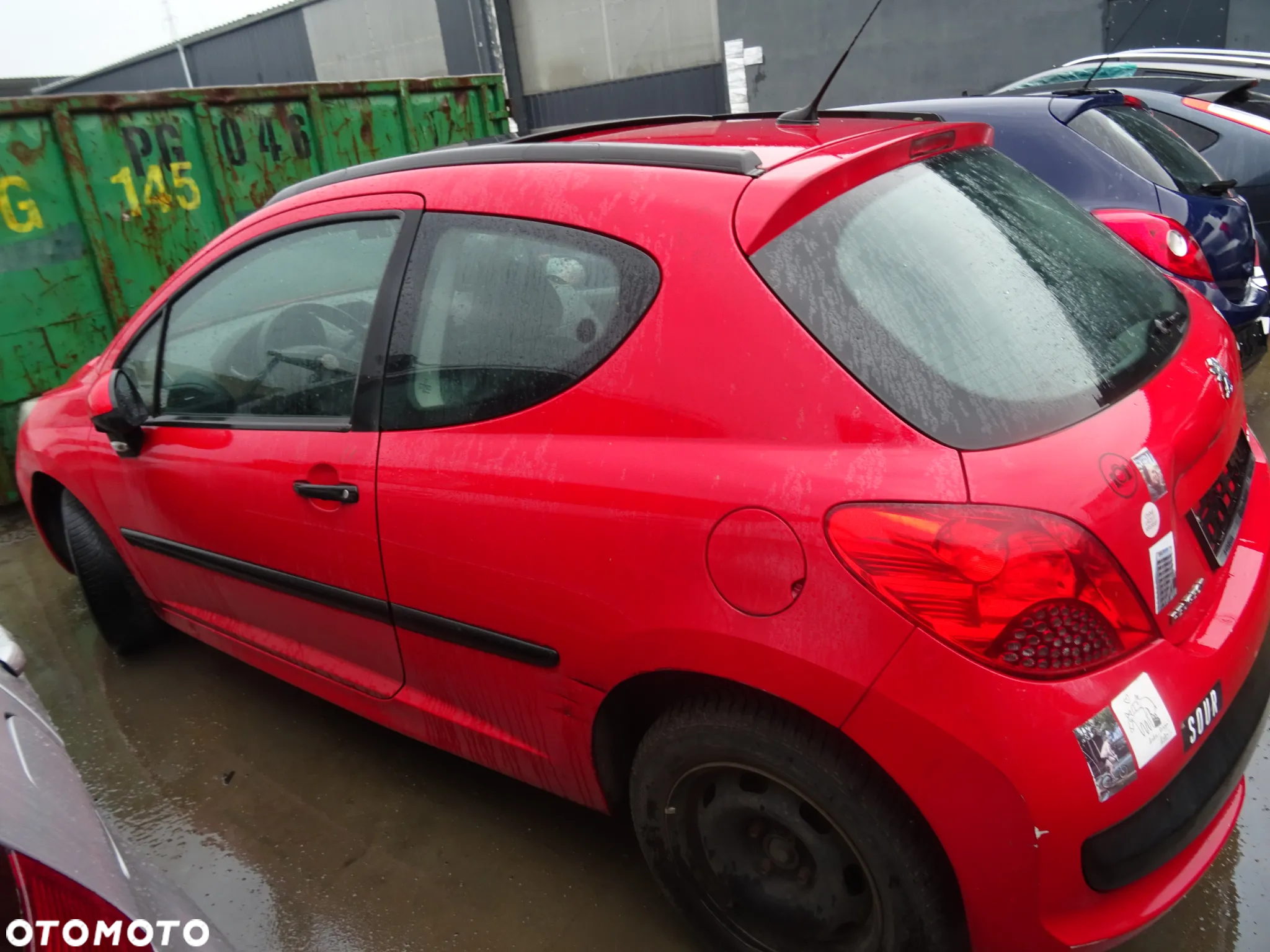 Peugeot 207 1.4 8v benzyna 2007 lakier(KKNB) na części drzwi klapa maska zderzak - 4
