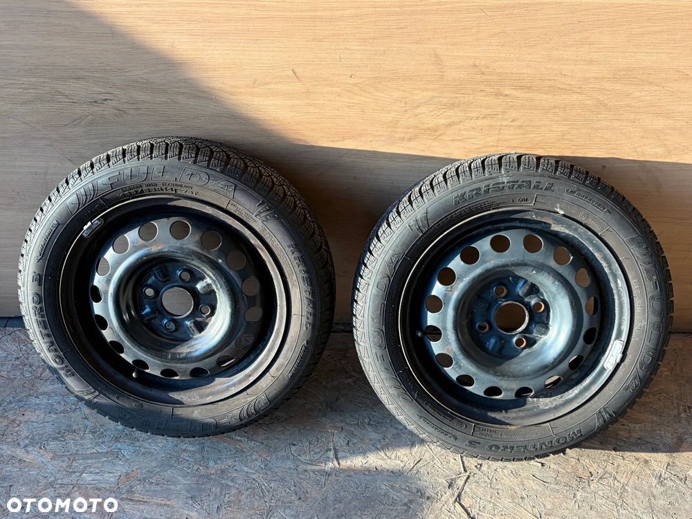 2szt Felgi koła stalowe opony zimowe 4x100 4,5Jx14 ET39 155/65R14 - 1