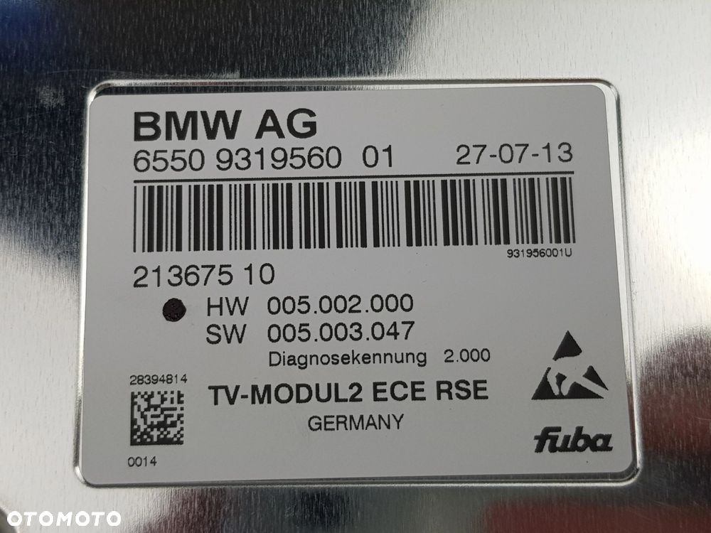 NOWY ORYGINALNY Sterownik Moduł TV ECE BMW E70 E71 E72 9319560 - 8
