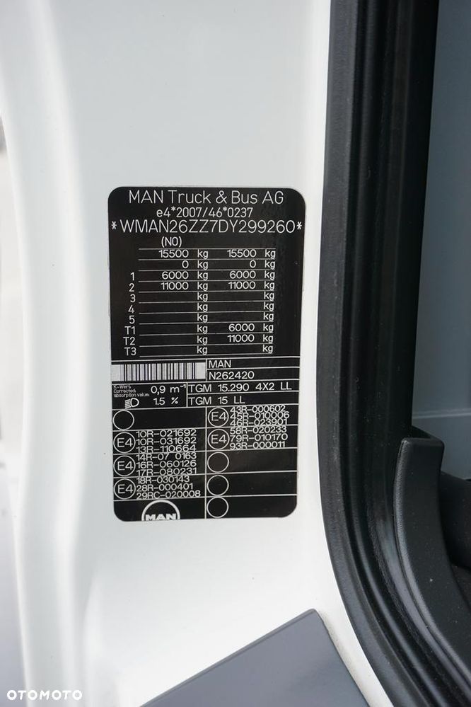 MAN TGM / 15.290 / EURO 5 / PODWOZIE DO ZABUDOWY / DŁ. 7,4 M - 11