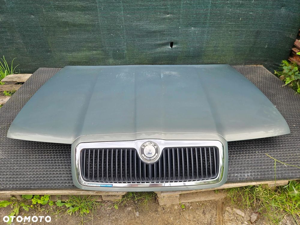Maska Pokrywa Silnika Atrapka Gril Znaczek Przód Przednia 9596 Szara Zielona Skoda Octavia I 1 Lift - 13