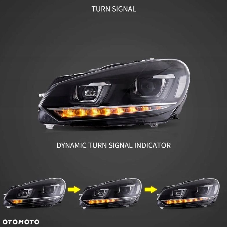 Reflektor Lampa kpl Vland Diody Soczewka Tuning Xenon-look VW Golf VI 6 5k0 - 5