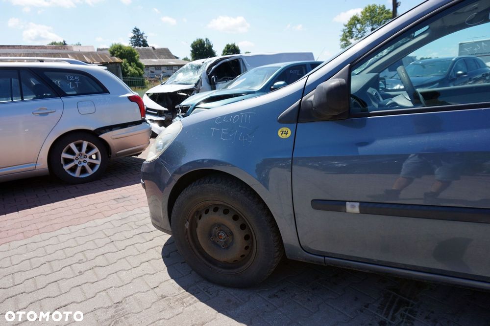 MASKA ZDERZAK BŁOTNIKI LAMPY CLIO III PH1 TEJ47  RENAULT 2005-2009 SZARY PRZÓD KOMPLETNY - 7