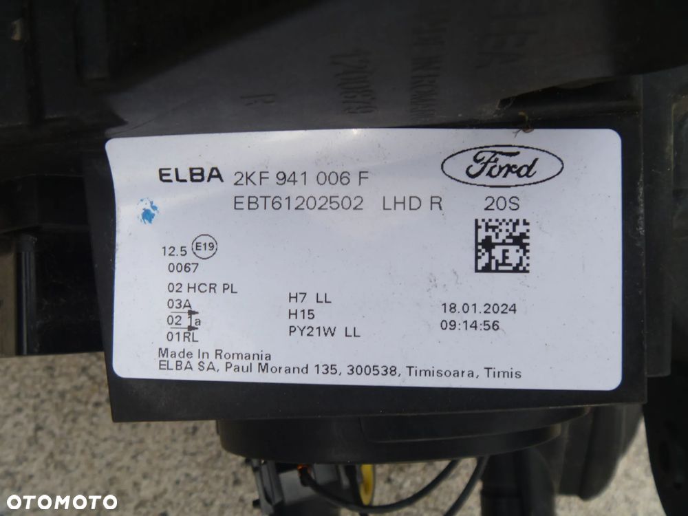 FORD TRANSIT CONNECT III TOURNEO LAMPA PRAWA IDEALNA ORYGINAŁ 2KF941006F - 5