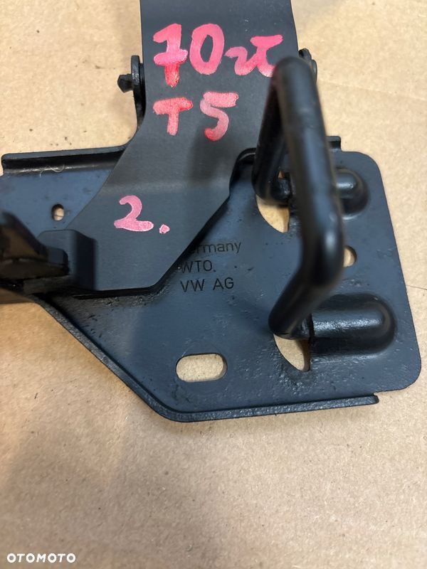 VW T5 TRANSPORTER MULTIVAN CARAVELLA 03- Zamek rygiel klamka zaczep maski - 3