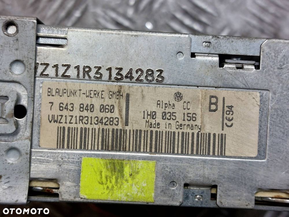 RADIO ODTWARZACZ ALHPA VW PASSAT B4 1H0035156 - 5