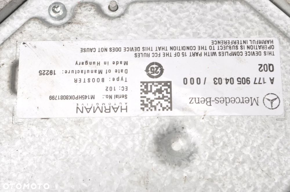 MERCEDES W177 WZMACNIACZ HARMAN A1779050403 - 5