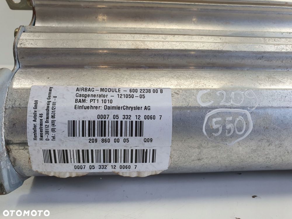 Mercedes CLK C209 W209 PODUSZKA POWIETRZNA PASAŻERA AirBag 600223800B - 6
