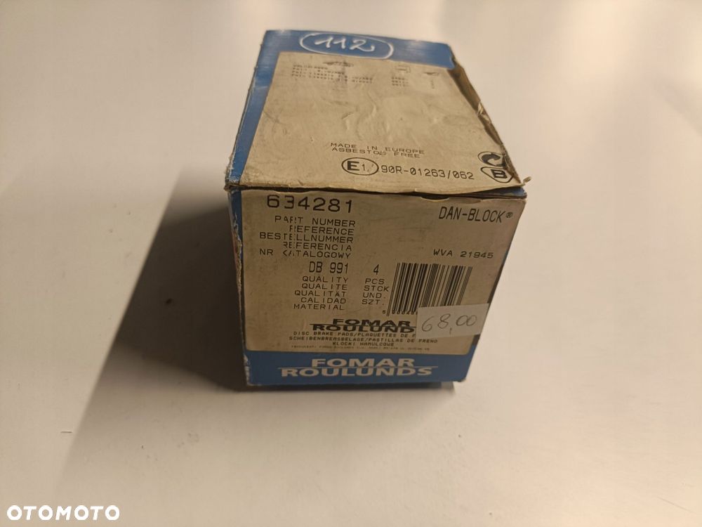 KLOCKI HAMULCOWE VW Polo III PRZEDNIE _ przód 634281 - 2