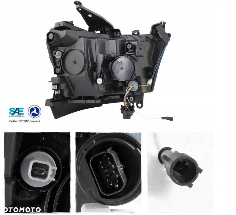 Reflektory Lampy kpl FullLED Soczewki Czarne Black Dodge Ram V 5 1500 19-24 - 7