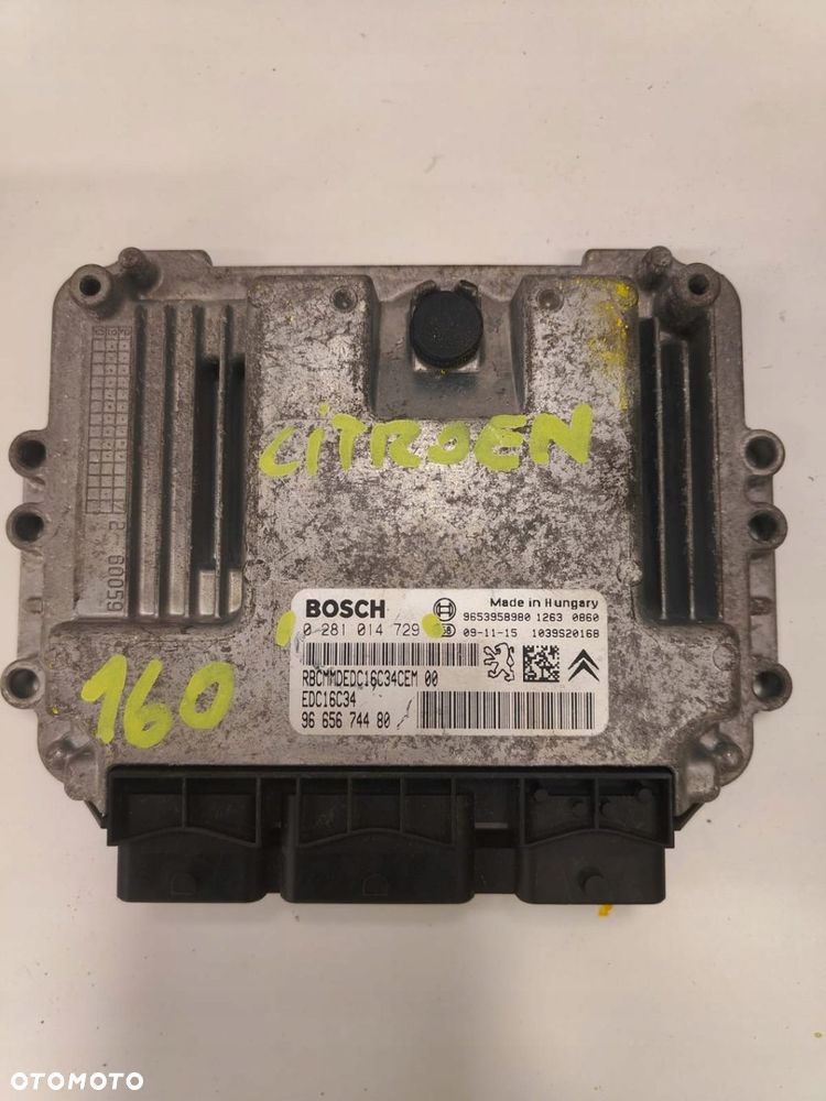 Citroen 9665674480 0281014729 KOMPUTER STEROWNIK SILNIKA - 1