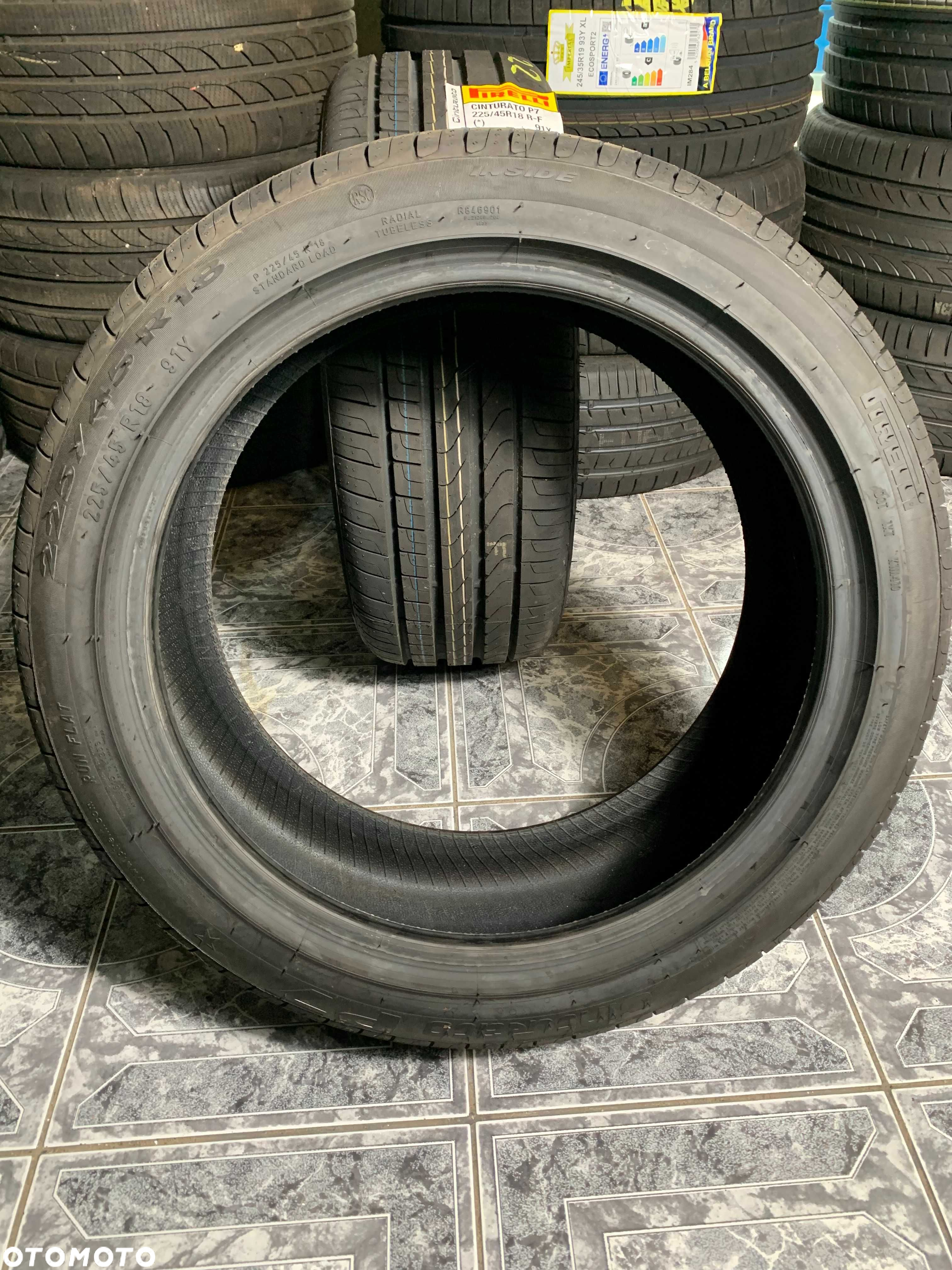 225/45 R18 91 Y RUN ON FLAT Pirelli P7 Cinturato - 2 szt NOWE NR:22 - 3