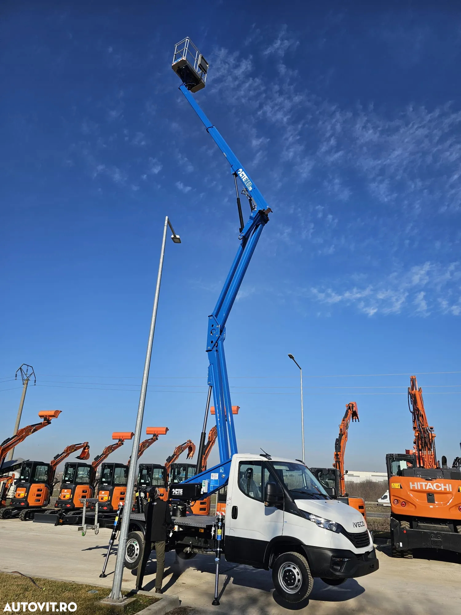 Iveco NACELA la 20m, marca CTE din Italia, sasiu Daily 3,490kg permis cat B, ridica 250kg, posibilitate leasing, PROMOTIE 81900 EUR+Tva - 6
