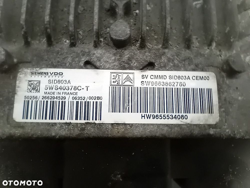 KOMPUTER, STEROWNIK PEUGEOT EXPERT II 9655534080 5WS40378C-T 2.0 HDI - 2