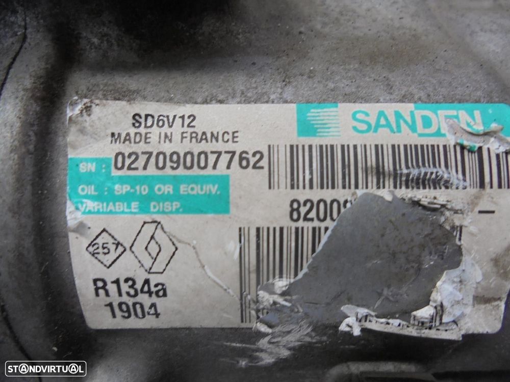 COMPRESSOR AR CONDICIONADO RENAULT CLIO II 2007 -8200819568 - 4